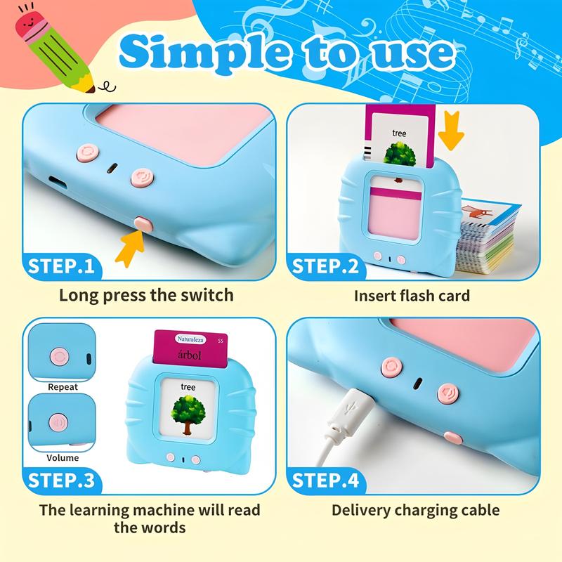 ⚡Hot Sales 49% OFF🔥Multilingual Talking Flash-Card Reader with Cards