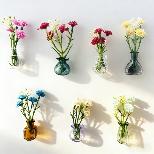 🎁🌸Mini Magnetic Flower Vase Fridge Magnet DIY Decoration