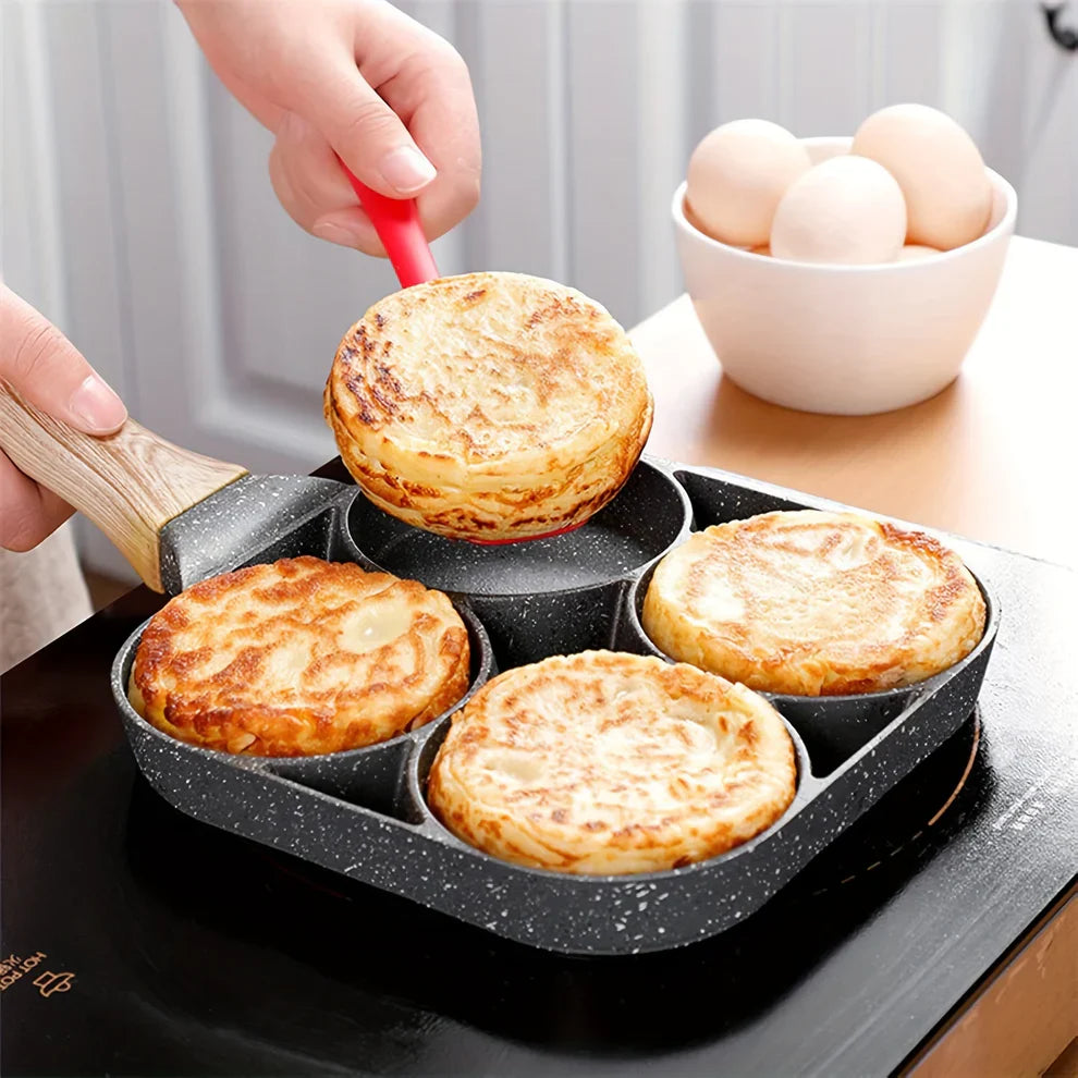 4-Hole Non-Stick Frying Pan