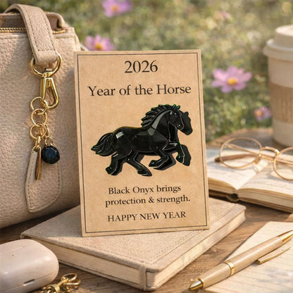2026 Year of the Horse Gemstone Blessing Card