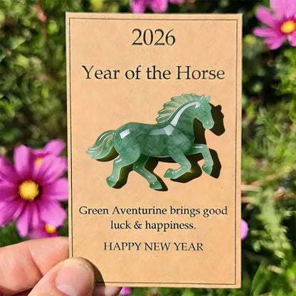 2026 Year of the Horse Gemstone Blessing Card