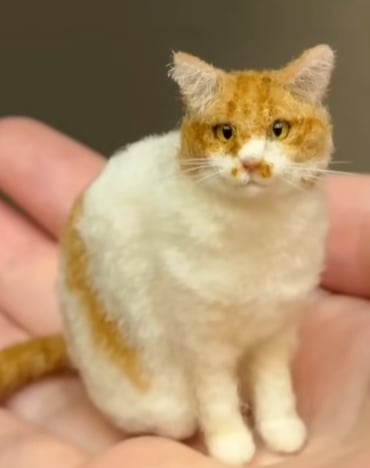 🐱💖Mini Felted Wool Cat