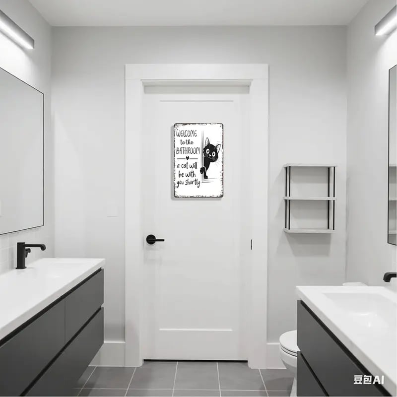 🔥🐱Vintage Black & White Cat Wall Art