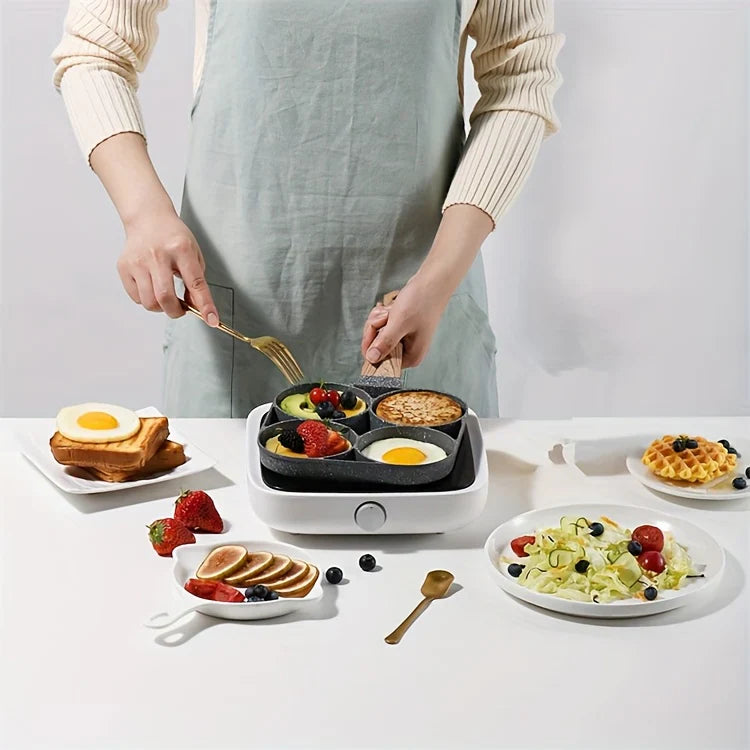 4-Hole Non-Stick Frying Pan