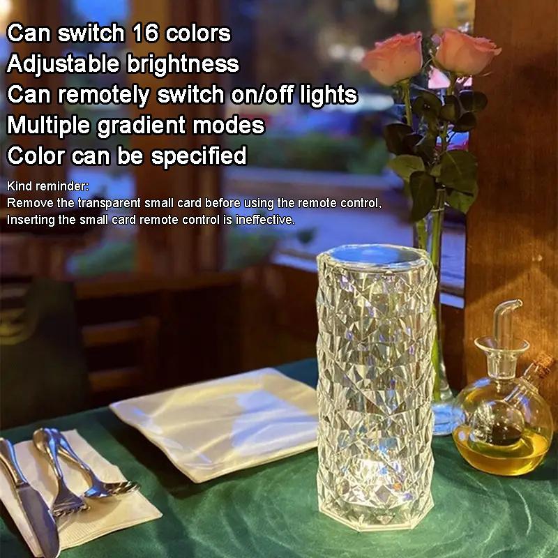 🎁Last Day Promotion 49% OFF🔥Artificial Crystal Table Lamp(Can Switch 16 Colors)
