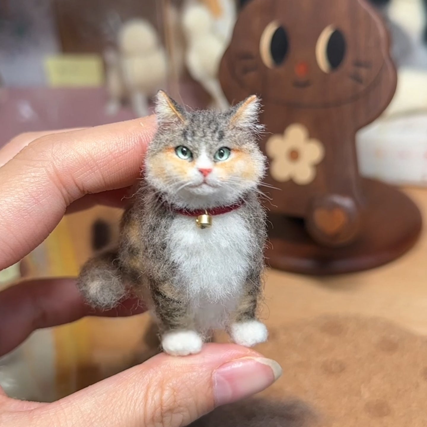 🐱💖Mini Felted Wool Cat