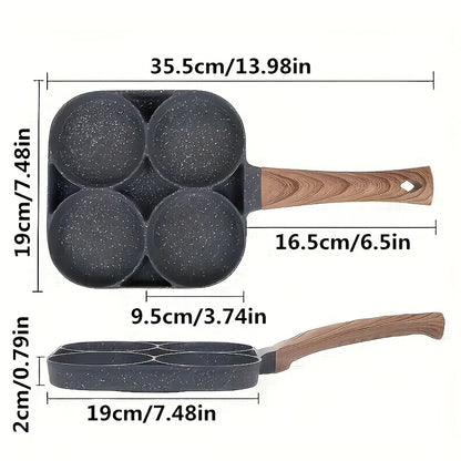 4-Hole Non-Stick Frying Pan