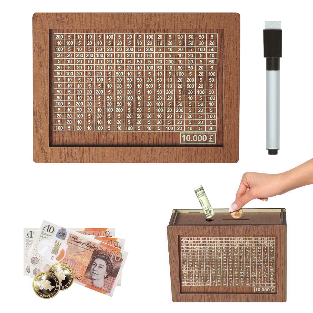 🎁 Hot Sale 49% OFF 🔥Retro Style Wooden Money Box with Counter Piggy Bank Handmade Saving Money Goal Piggy Bank