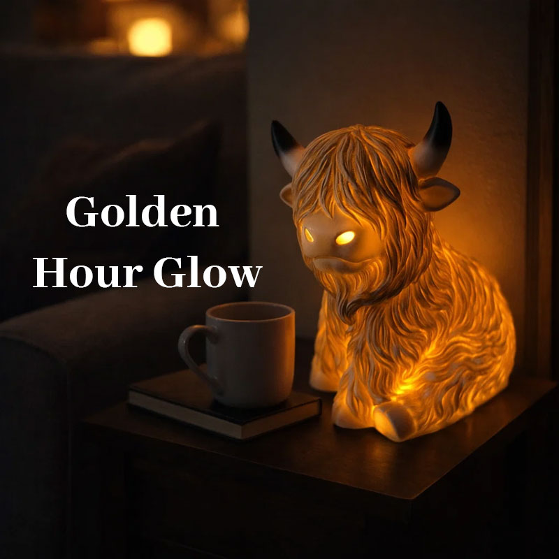 Glowing Highland Bull Lamp