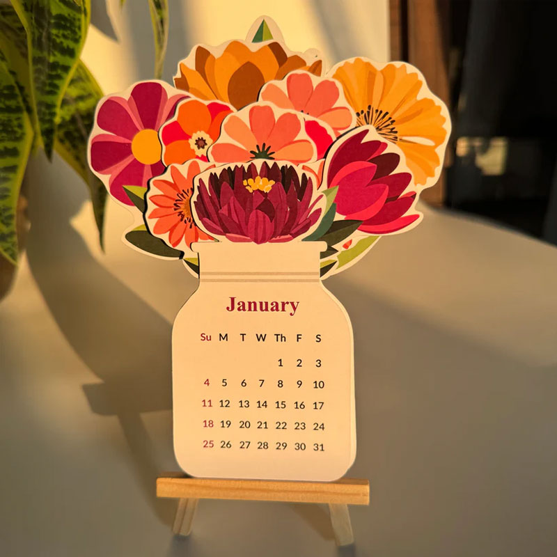 Blooming Desk Flower Calendar