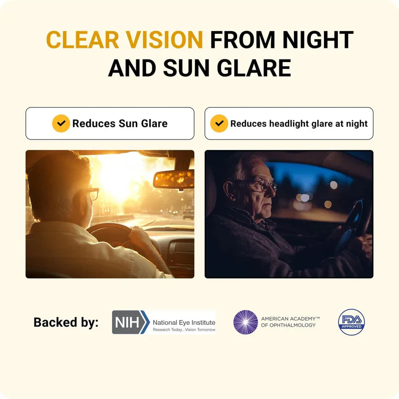 Fit Over Night Driving Glasses with GlareCut Technology