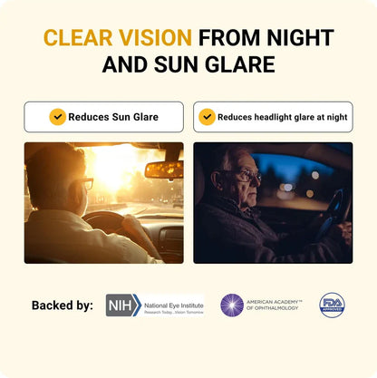 Fit Over Night Driving Glasses with GlareCut Technology