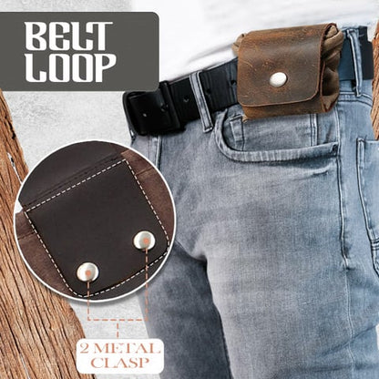 🔥Leather & Waxed Canvas Pouch