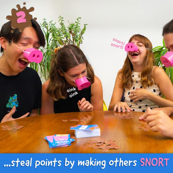 🎄Early Christmas Sale 49% OFF😂Snort Funny – The Oinkcredible You Laugh You Lose Party Game🐽