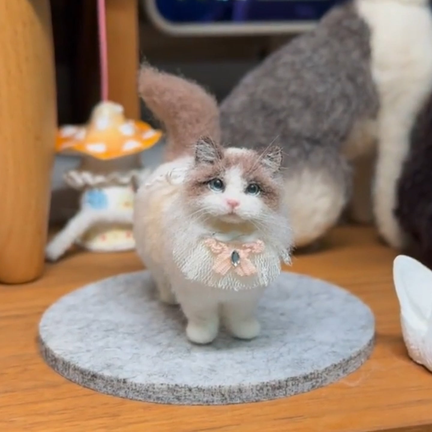 🐱💖Mini Felted Wool Cat