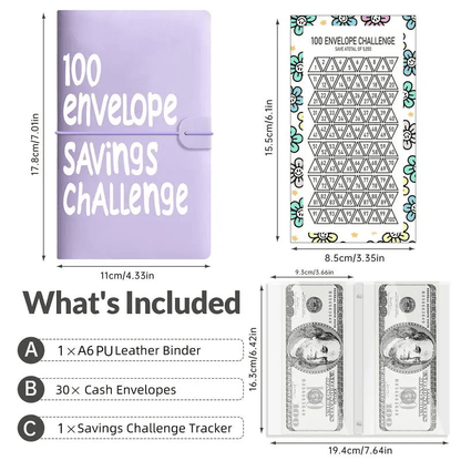 🔥LAST DAY 49% OFF🔥--✉️100 Envelope Savings Challenge Book