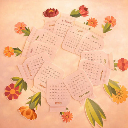 Blooming Desk Flower Calendar