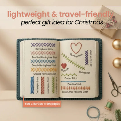 Embroidery Stitch Book⭐ – Beginner Sewing Guide for Adults with Starter Thread Kit & Step-by-Step Tutorials