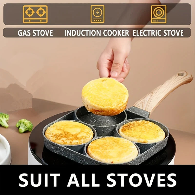 4-Hole Non-Stick Frying Pan