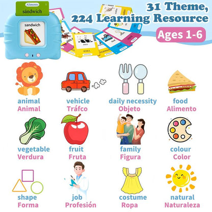 ⚡Hot Sales 49% OFF🔥Multilingual Talking Flash-Card Reader with Cards