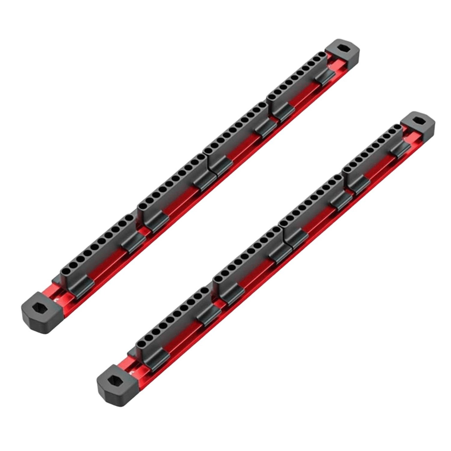 Pro-Series Aluminum Magnetic Hex Bit Organizer | 40-Slot 1/4" Drive Holder