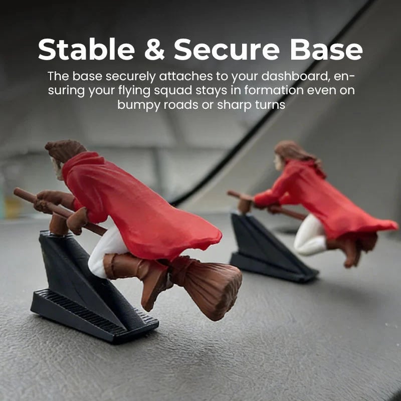 🏆NEW YEAR SALE 47% OFF🔮🚗Witch and Wizard Broomstick Dashboard Drift Ornaments