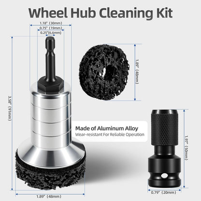 Pro-Grade Wheel Hub & Stud Resurfacing Kit | Rust Removal Attachment