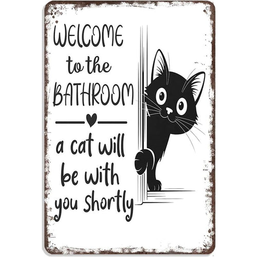 🔥🐱Vintage Black & White Cat Wall Art