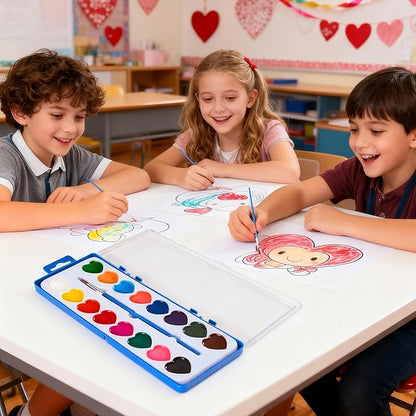 💖🎨Mini Watercolor Paint Set for Valentine's Day | Romantic Art Gift