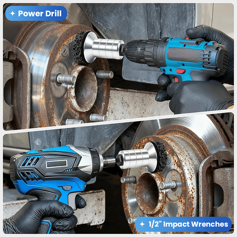 Pro-Grade Wheel Hub & Stud Resurfacing Kit | Rust Removal Attachment