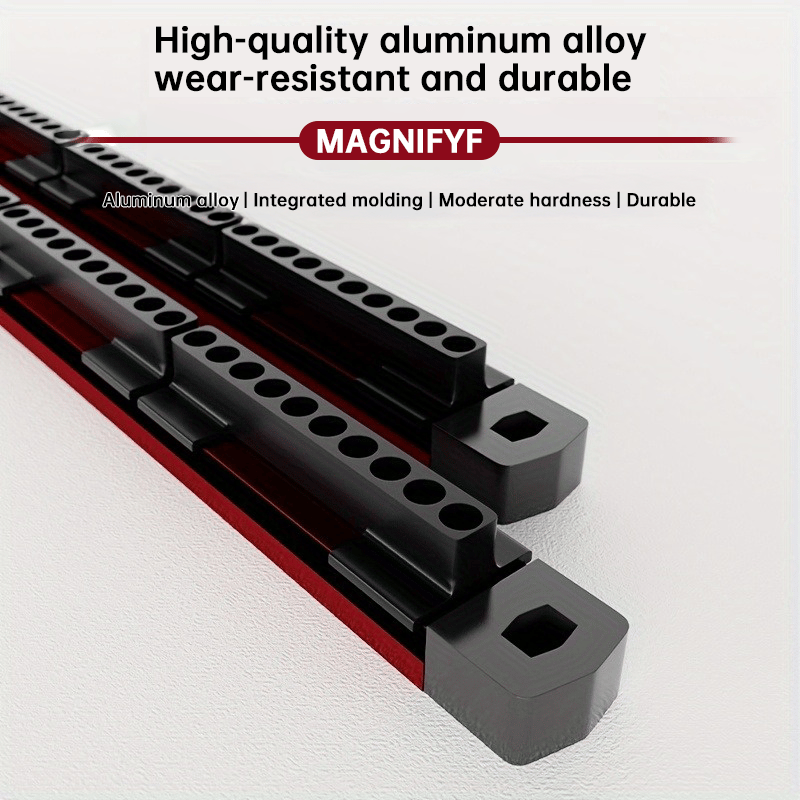 Pro-Series Aluminum Magnetic Hex Bit Organizer | 40-Slot 1/4" Drive Holder