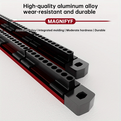 Pro-Series Aluminum Magnetic Hex Bit Organizer | 40-Slot 1/4" Drive Holder