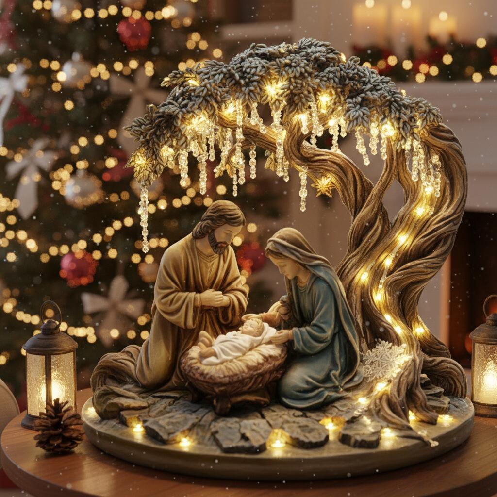 🎄🎁3D Christmas Nativity Scene Decorative Figurine