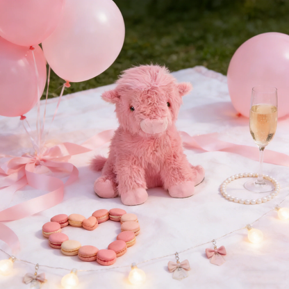 🐮Adorable Pink Highland Cow Plush