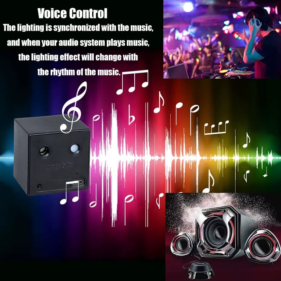 🔥Last Day 49% OFF-✨Mini Portable Stage Lights - Rechargeable Disco Party Atmosphere Lights