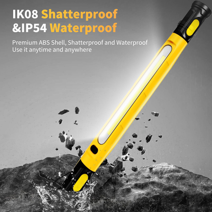 Under Hood Work Light Bar, 3000LM LED Magnetic Light Bar with Hooks, 5200mAh Cordless Rechargeable Hood Light