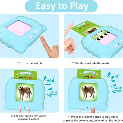⚡Hot Sales 49% OFF🔥Multilingual Talking Flash-Card Reader with Cards
