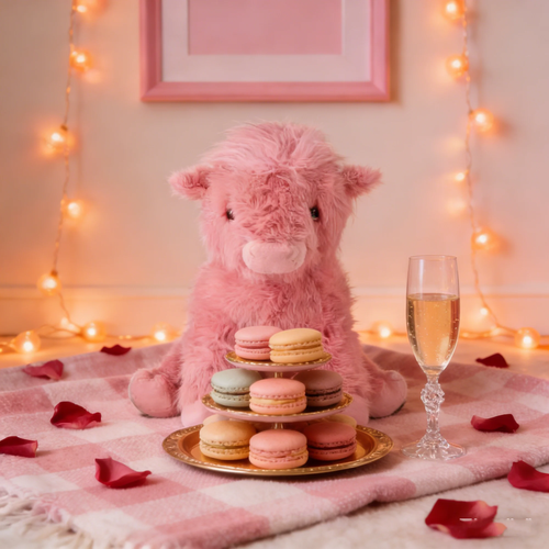 🐮Adorable Pink Highland Cow Plush