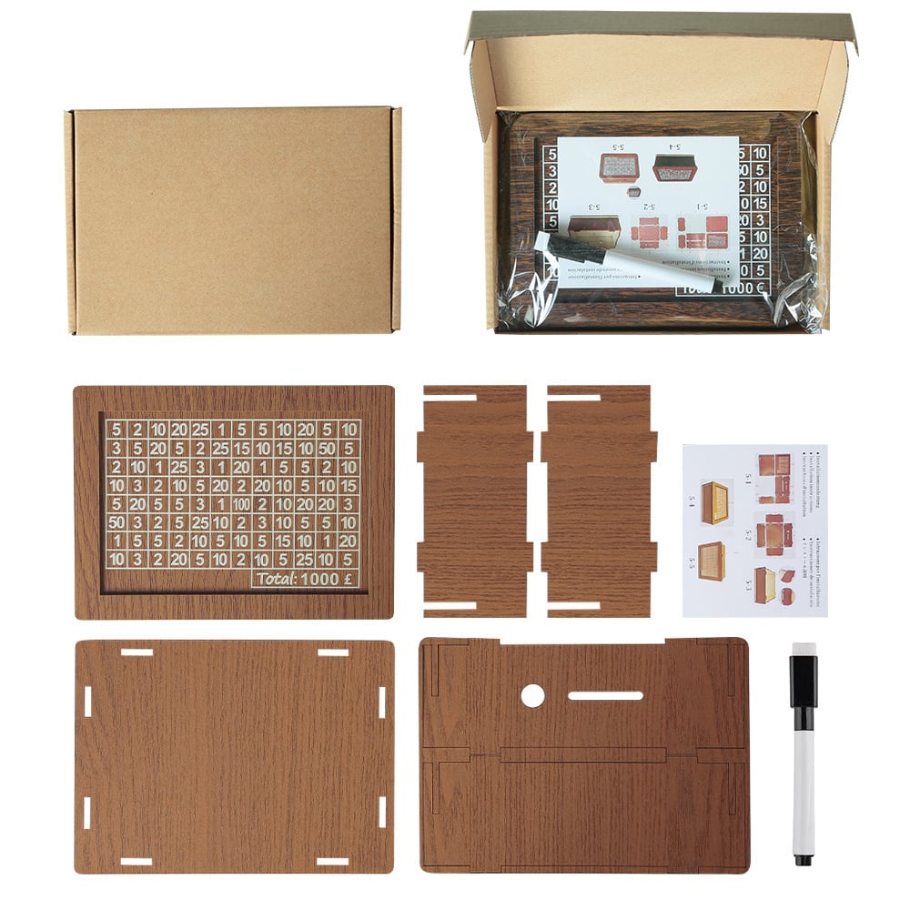 🎁 Hot Sale 49% OFF 🔥Retro Style Wooden Money Box with Counter Piggy Bank Handmade Saving Money Goal Piggy Bank