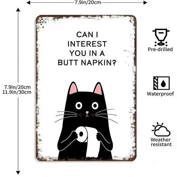 🔥🐱Vintage Black & White Cat Wall Art