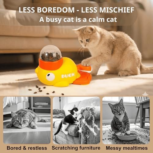 🏆HOT SALE 49% OFF - 🐱🐶 Ducek Little Yellow Duck Feeder Toy