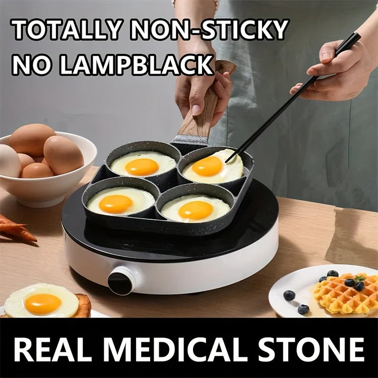 4-Hole Non-Stick Frying Pan
