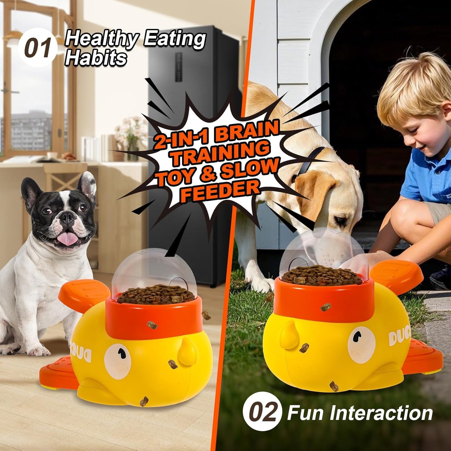 🏆HOT SALE 49% OFF - 🐱🐶 Ducek Little Yellow Duck Feeder Toy