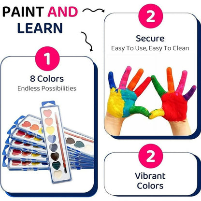 💖🎨Mini Watercolor Paint Set for Valentine's Day | Romantic Art Gift