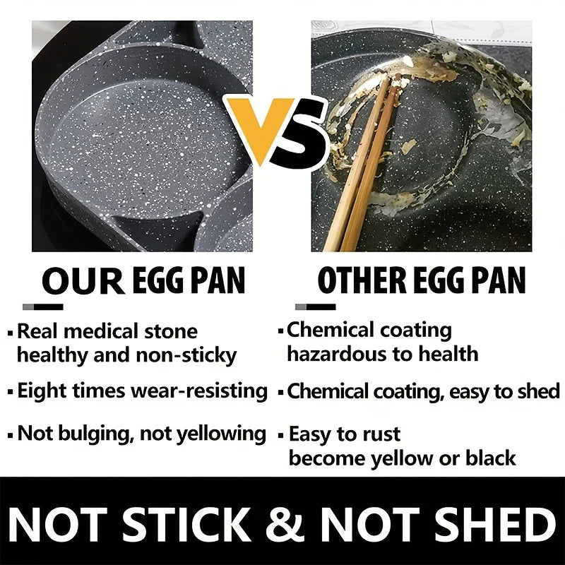 4-Hole Non-Stick Frying Pan