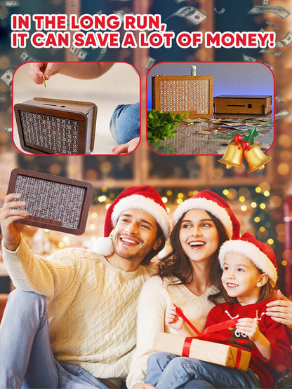 🎁 Hot Sale 49% OFF 🔥Retro Style Wooden Money Box with Counter Piggy Bank Handmade Saving Money Goal Piggy Bank