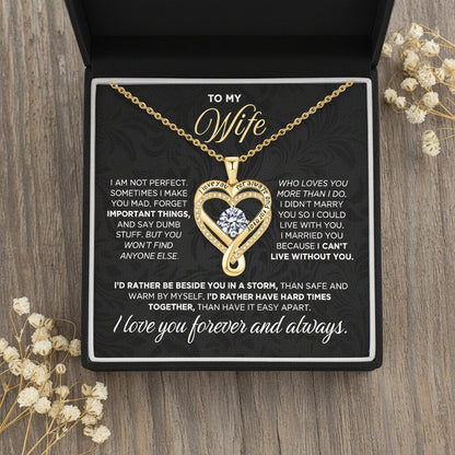 To My Wife - Love You Forever & Always Necklace